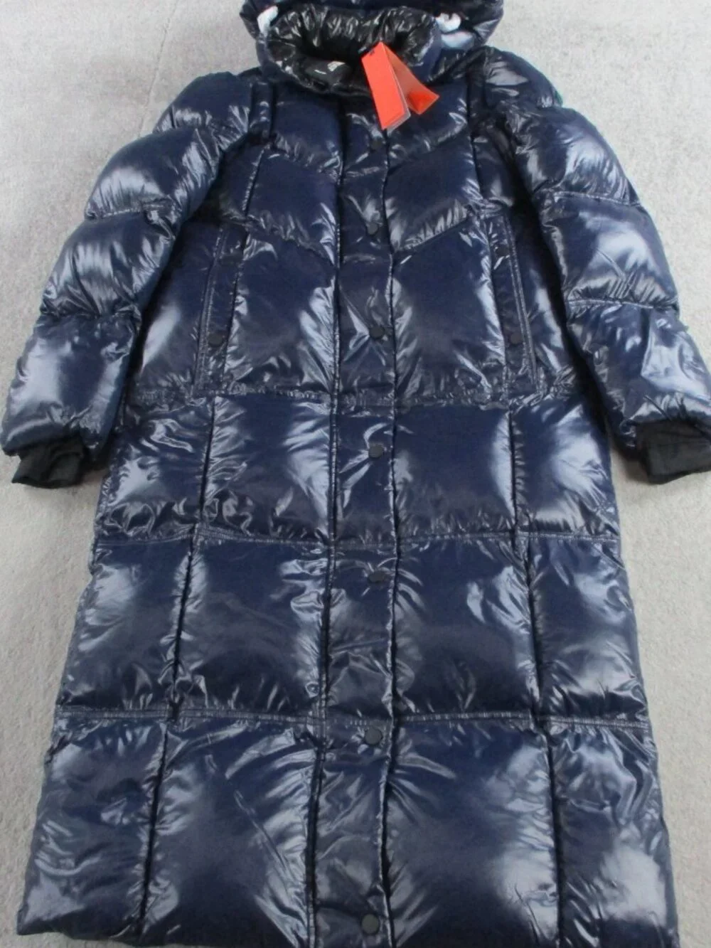 NEW Alpenhaus Meribel Quilted Maxi Puffer Coat XS Removable Hood Midnight Navy - Picture 4 of 10